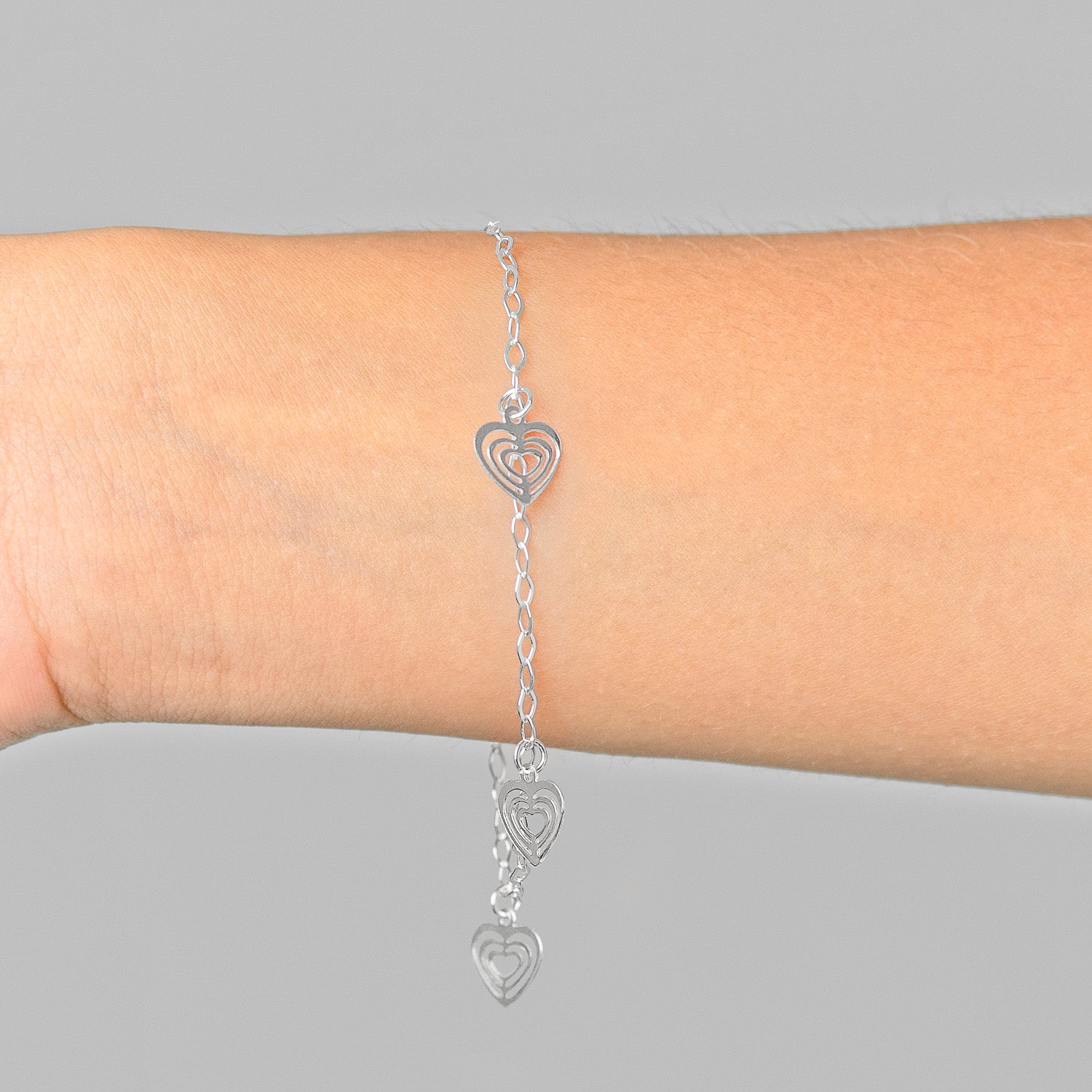 Pulseira Corações vazados